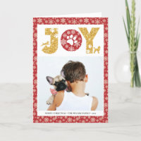 JOY Paws Gold | Pet Lovers Snowflakes in rood