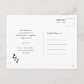 JOY Paws Gold | Pet Lovers Snowflakes in rood Feestdagenkaart (Achterkant)