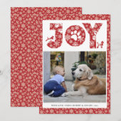 JOY Paws Goud | Huisdierliefhebbers Sneeuwvlokken  Feestdagenkaart (Voorkant / Achterkant)