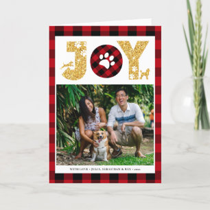 JOY Paws   Pet Lovers Red Buffalo Feestdagen Kaart