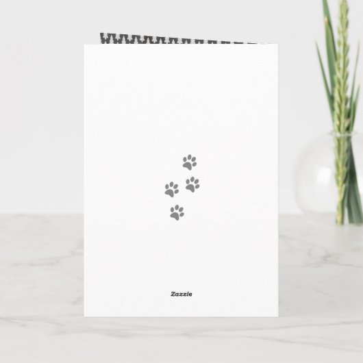 JOY Paws | Pet Lovers Snowflakes in de rode pine-b Feestdagen Kaart (Achterkant)