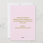 Joy Peace and Love Christmas Tree Kaart (Achterkant)