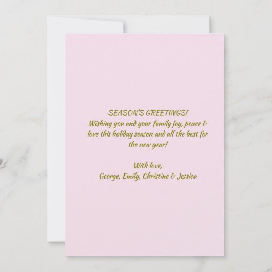 Joy Peace and Love Christmas Tree Kaart (Achterkant)