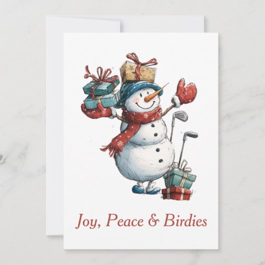 Joy, Peace & Birdies Feestdagenkaart (Voorkant)