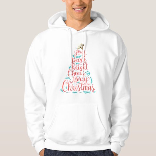 Joy Peace Bright Cheers Vrolijk Kerst T-shirt (Voorkant)