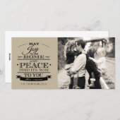 JOY PEACE-fotokaart voor kerstkerstfeestjes Feestdagenkaart (Voorkant / Achterkant)