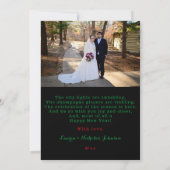 Joy & Peace from Chicago Custom 1 Photo Invitation Kaart (Achterkant)