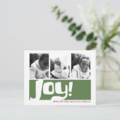 Joy & Peace Holiday 3 Photo Triptych Feestdagenkaart (Staand voorkant)
