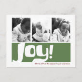 Joy & Peace Holiday 3 Photo Triptych Feestdagenkaart (Voorkant)