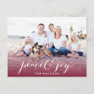 JOY & PEACE HOLIDAY FOTO-KAARTEN FEESTDAGENKAART