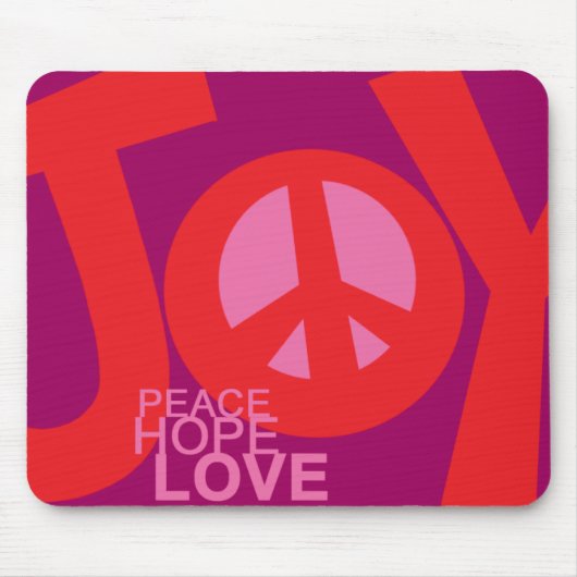Joy, Peace, Hope en Love Muismat (Voorkant)
