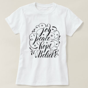 Joy Peace Hope gelooft T-shirt