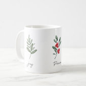 Joy Peace Liefde Botanische Koffie Mok (Voorkant links)
