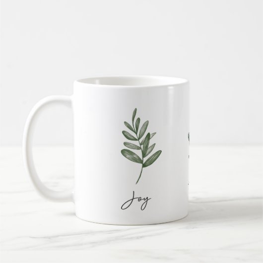 Joy Peace Liefde Botanische Koffie Mok (Links)