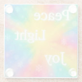 Joy Peace Light Glazen Onderzetter (Achterkant)