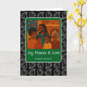 Joy Peace Love - Add Your Photo Kaart (Gele Bloem)
