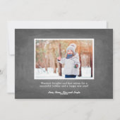 Joy Peace Love Chalkboard 2-Photo Holiday Kaart (Achterkant)