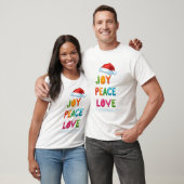 Joy, Peace, Love Christmas Mannen T-Shirt (Unisex)