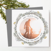 JOY PEACE LOVE | Goud Pine Bough Wreater Feestdagenkaart