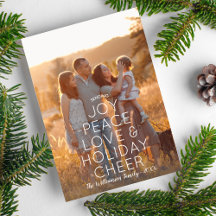 Joy Peace Love Holiday Cheer Modern Foto