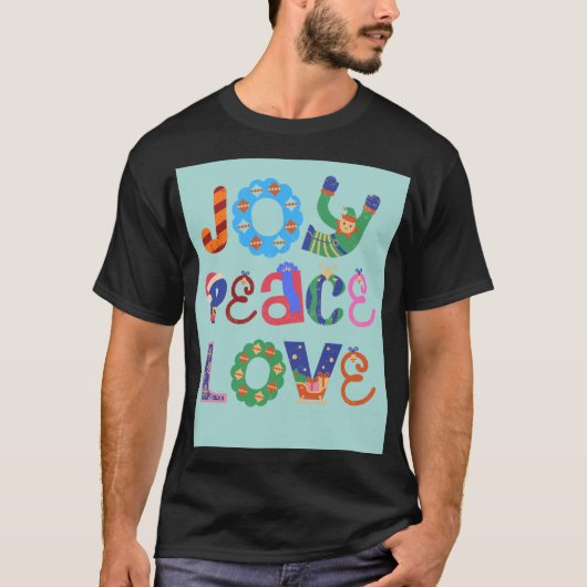 Joy , peace, love– Inspirational t shirt design  (Voorkant)
