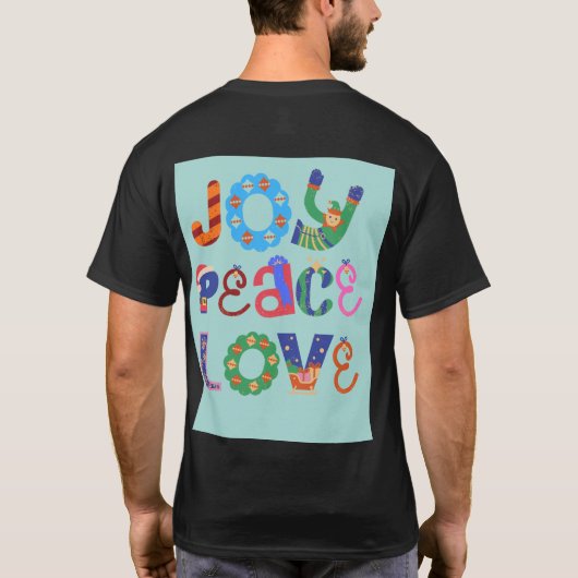 Joy , peace, love– Inspirational t shirt design (Achterkant)