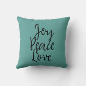 Joy Peace Love Inspirerend Quote Kussen (Achterkant)