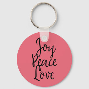 Joy Peace Love Inspirerend Quote Sleutelhanger