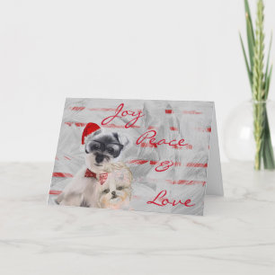 "Joy Peace & Love" Kerst Wenskaart Feestdagen Kaart