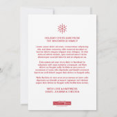 Joy Peace & Love kerstbrief Foto Flat Kaart (Achterkant)