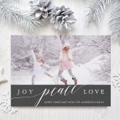 Joy Peace Love Kerstfeestay Fotokaart Feestdagenkaart