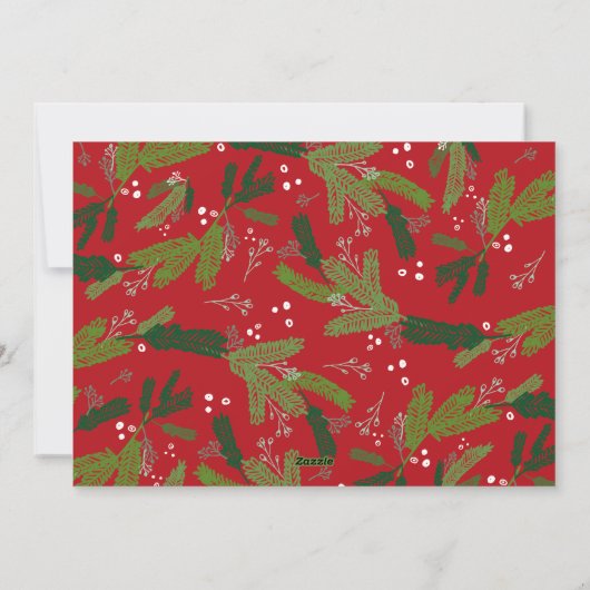 Joy Peace Love krans Feestdagenkaart (Achterkant)