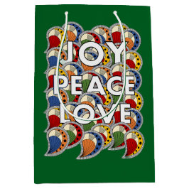 Joy Peace Love  Medium Cadeauzakje