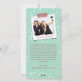 Joy Peace Love Mustache Smiling Face Funny Foto Feestdagenkaart (Achterkant)