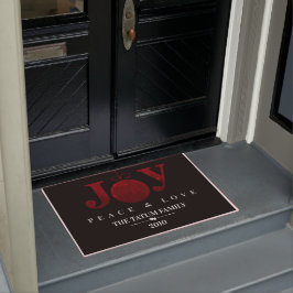 Joy, Peace & Love (Red) Deurmat