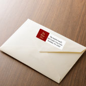 Joy, Peace, Love Red Star Adresetiketten Etiket