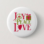 Joy Peace Love Ronde Button 5,7 Cm (Voorkant)