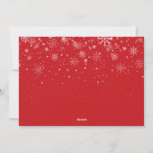 Joy Peace Love Script Snowflakes Photo Christmas Feestdagenkaart (Achterkant)