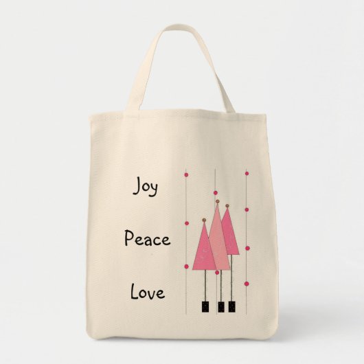 Joy Peace Love... Tote Bag (Voorkant)
