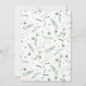 Joy Peace Love Waterverf Winter Greenery Foto Feestdagenkaart (Achterkant)