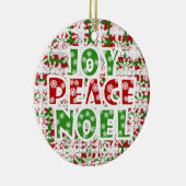 Joy Peace Noel Holiday Ornament (Rechts)