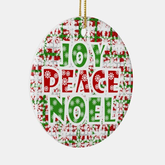 Joy Peace Noel Holiday Ornament (Rechts)