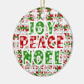 Joy Peace Noel Holiday Ornament (Links)