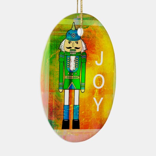 Joy + Peace Nutkraker - Ovaal siermiddel Keramisch Ornament (Rechts)