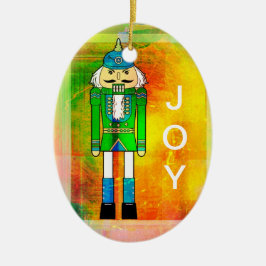 Joy + Peace Nutkraker - Ovaal siermiddel Keramisch Ornament