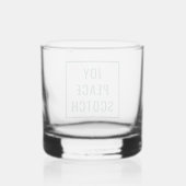 Joy Peace Scotch | Grappige moderne kerstvakantie Whisky Glas (Achterkant)