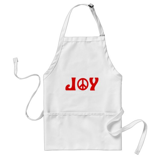 Joy Peace Sign Standaard Schort (Voorkant)