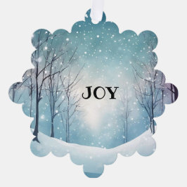 JOY & PEACE SNEEUWVLOKPAPIER ORNAMENT KAART