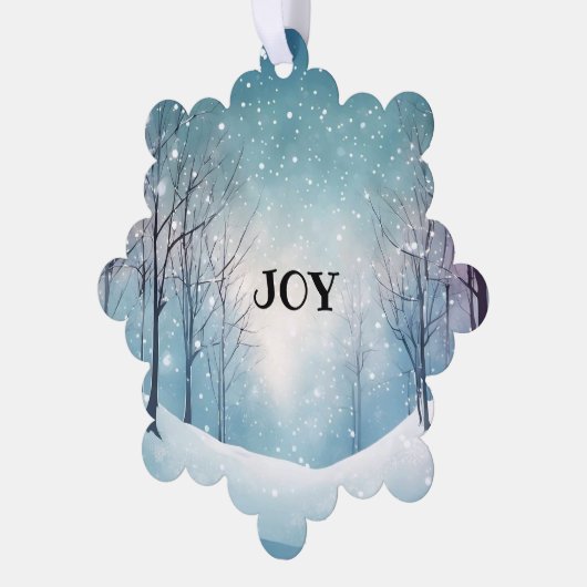 JOY & PEACE SNEEUWVLOKPAPIER ORNAMENT KAART (Links)