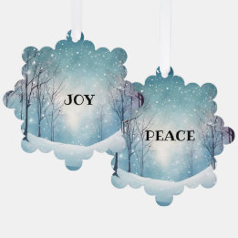 JOY & PEACE SNEEUWVLOKPAPIER ORNAMENT KAART